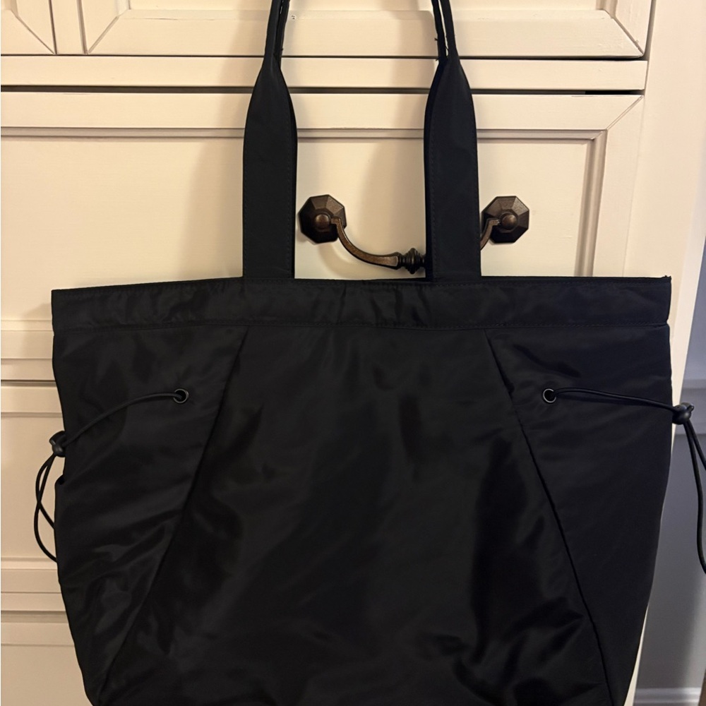 Lou & Grey Black Nylon Drawstring Tote